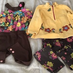 Colorful Floral Outfit Set - Size 3T